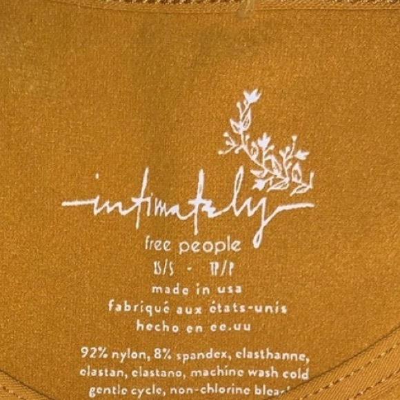 NWOT Free People Cap Sleeve Seamless Crop Canary - Picture 4 of 5